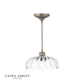 Laura Ashley Bexwell Pendant Matt Antique Brass and Glass